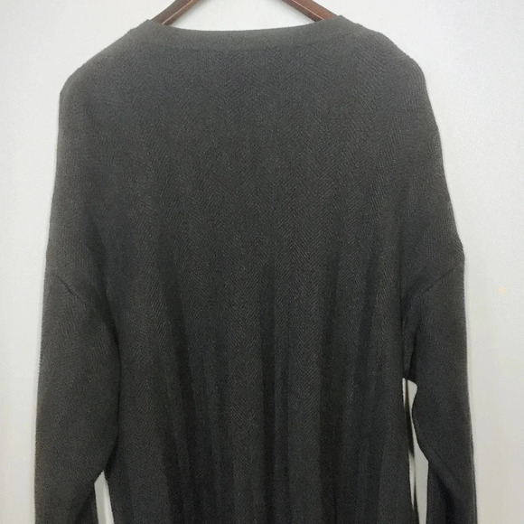 Roundtree & Yorke Gray Textured Knit Button Down Grandpa Cardigan Sweater XL - Picture 6 of 12